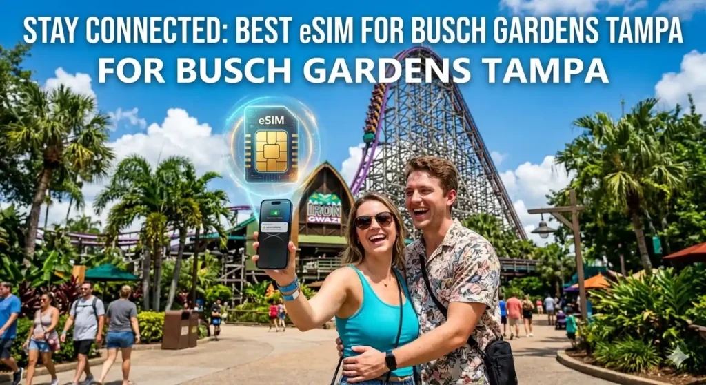 using an esim at busch gardens tampa