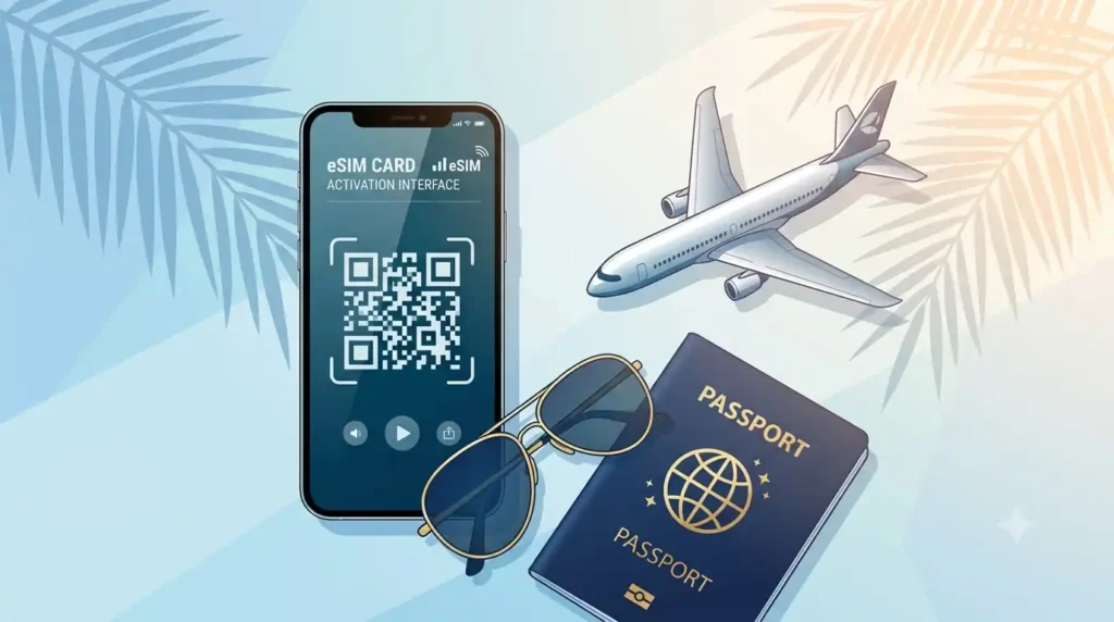 Best flight options from Santiago to Miami with travel eSIM