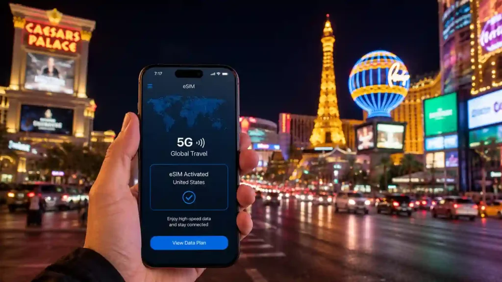 eSIM Las Vegas 5G mobile data on the Strip