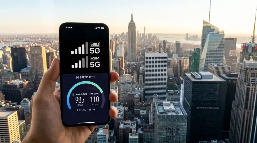 eSIM New York 5G coverage in NYC
