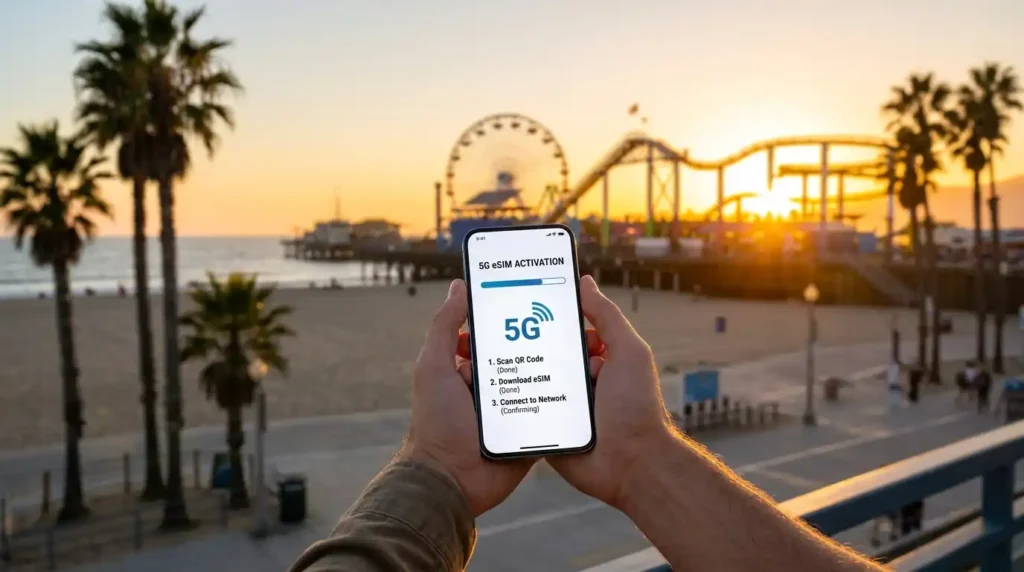 eSIM Los Angeles 5G coverage at LAX airport